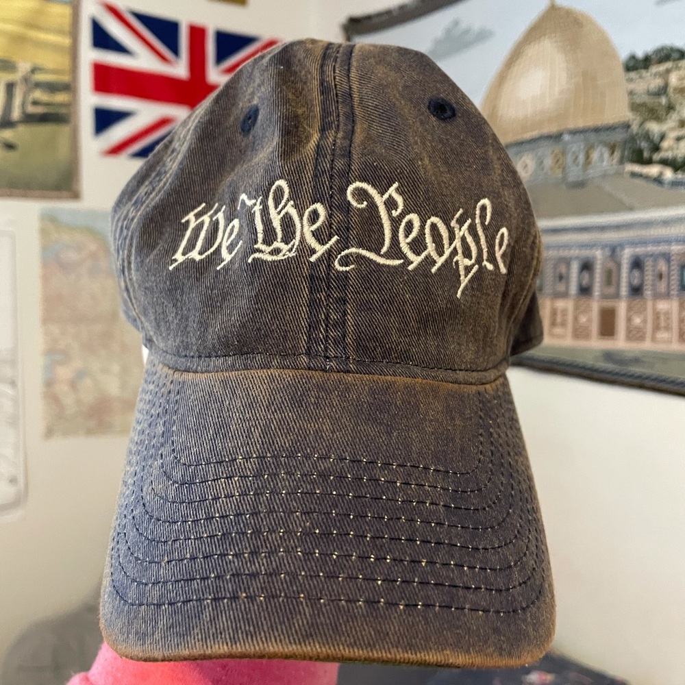 Distressed MALE OR FEMALE we the people patriotic never worn baseball cap hat